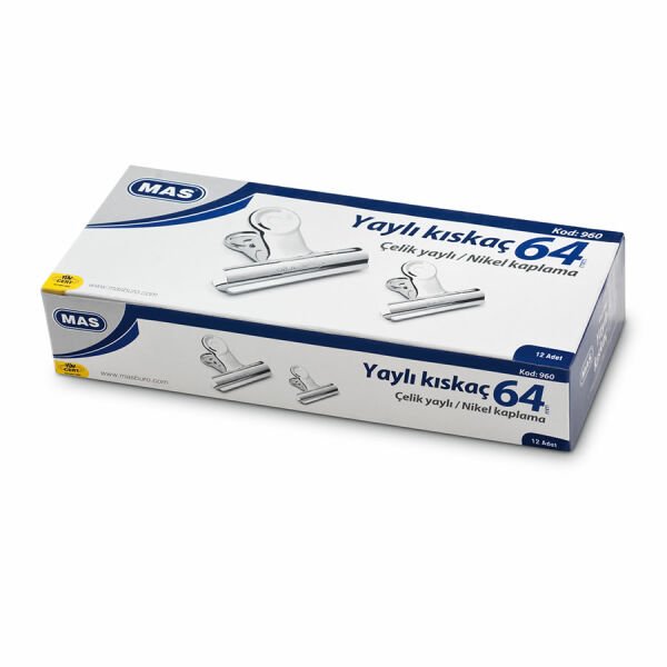 Mas 960 64 Mm Beyaz Metal Yaylı Kıskaç