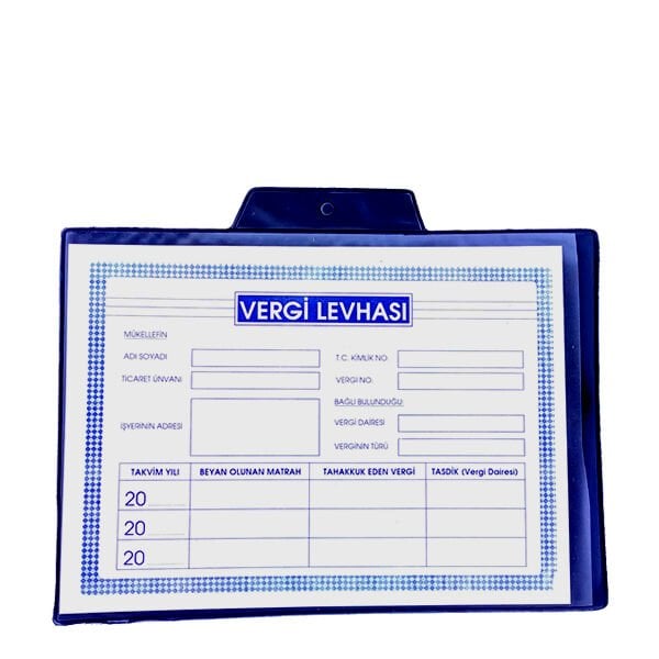 Gürpaş Büyük Vergi Levhası Kılıfı