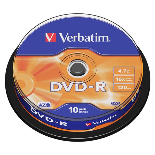 Verbatim 16x4,7 GB 120 Min 10 lu DVD+R
