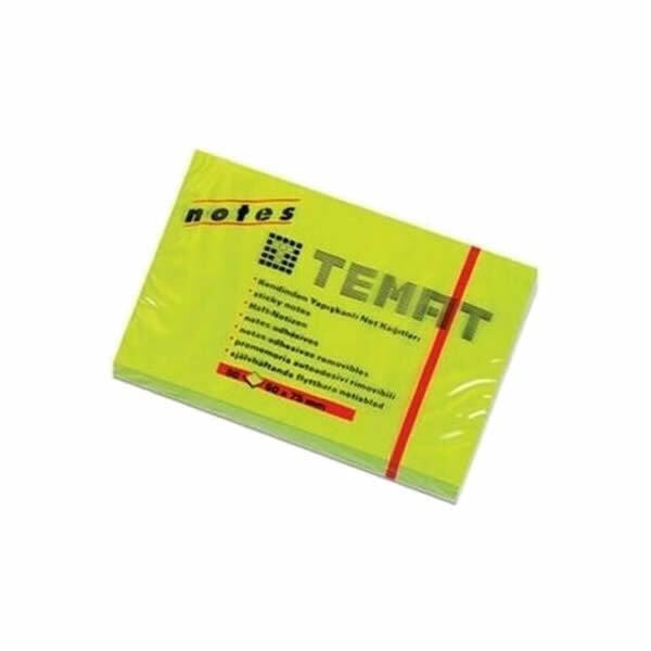 Temat 50x75 80 Yaprak Fosforlu Yeşil Not Kağıdı