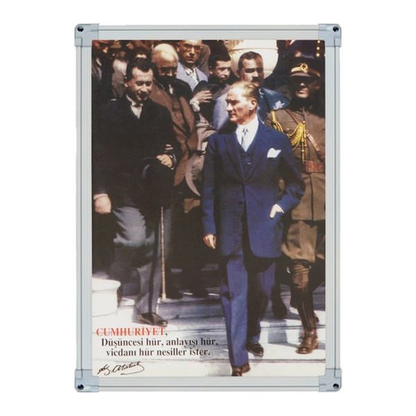 İnter INT-824-8 35x50 Elegant Çerçeveli Duvara Monte Atatürk Portresi