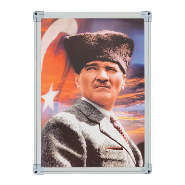 İnter INT-824-3 35x50 Elegant Çerçeveli Duvara Monte Atatürk Portresi