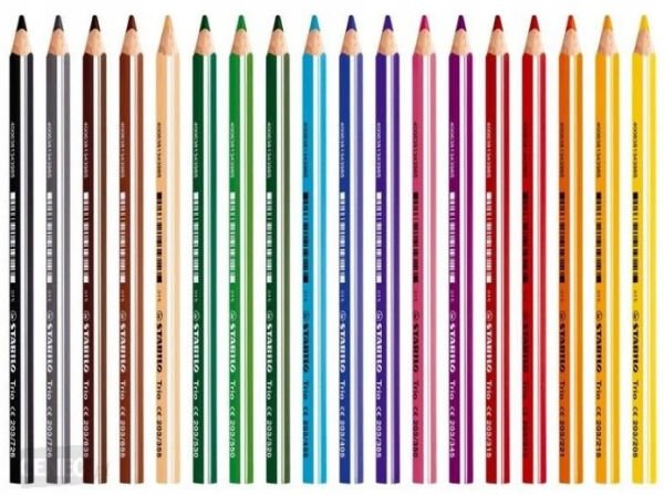 Stabilo 203/11-15 15 li Trio Thick Üçgen Kalın Kuru Boya Kalemi
