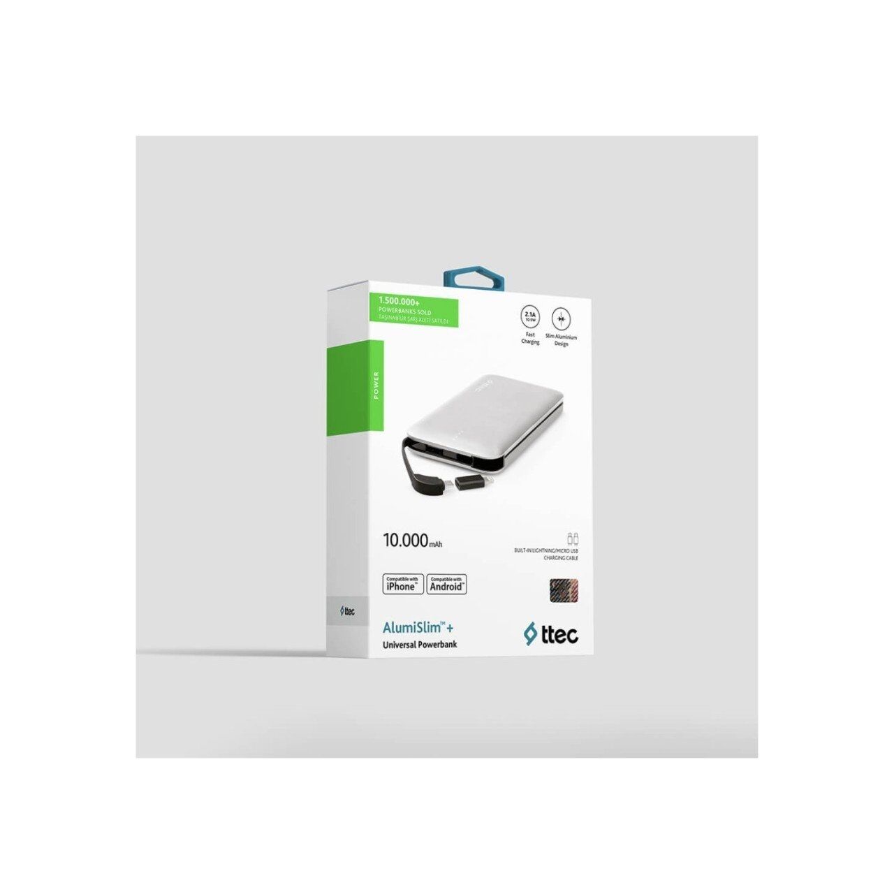 TTEC 2BB154UG YENİ 10000 ALUMSLİM UZAY GRİSİ POWERBANK