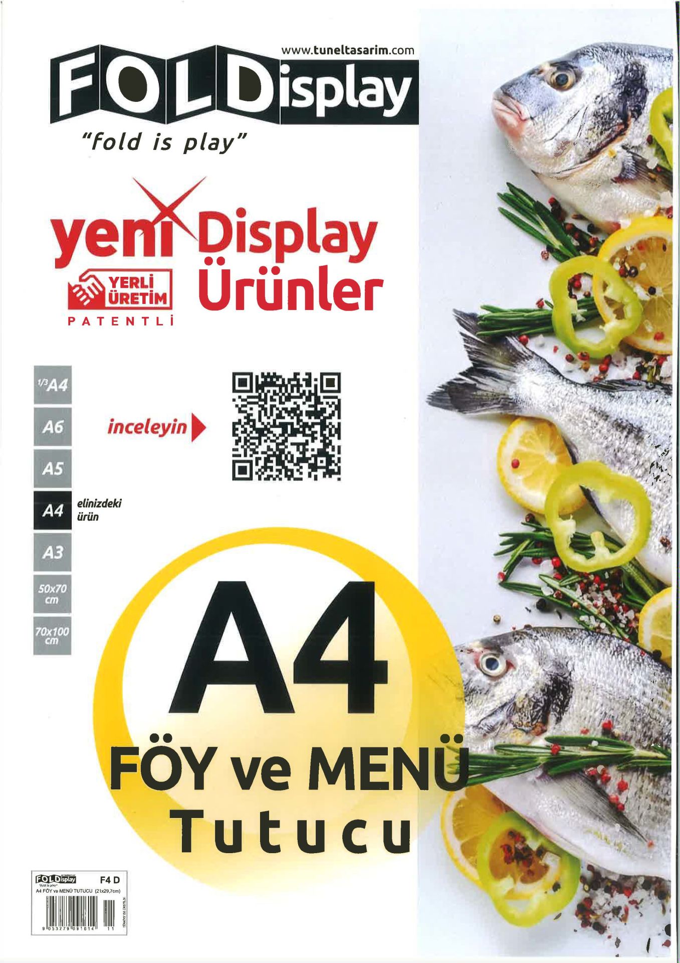 FOLDİSPLAY A4 FÖY VE MENÜ TUTUCU