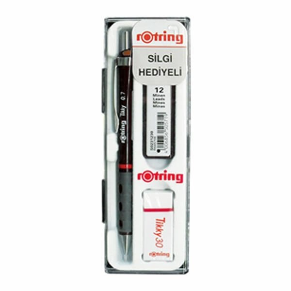 Rotring Tikky 0,7 mm Bordo Okul Mekanik Kurşun Kalem Seti