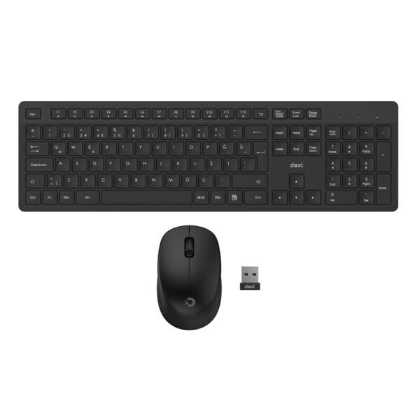 Daxi MK150 Kablosuz Siyah Klavye Mouse Seti