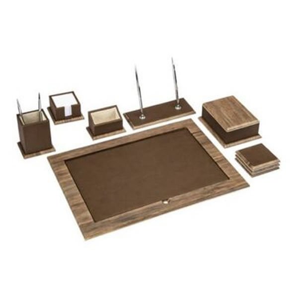 Gıpta 7126 Nature 8 Parça Kahve-Krem Ahşap Sümen Takımı