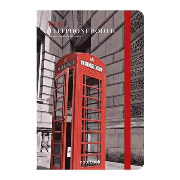 Scrikss A6 Red Telephone Booth Çizgili Defter