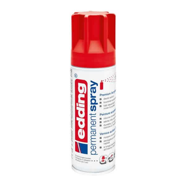 Edding 5200 Permanent Traffic Red Akrilik Sprey