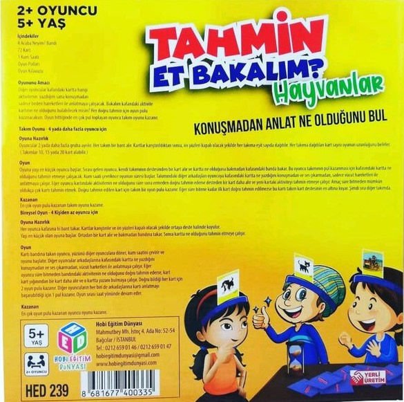 Hobi 239 Sarı Tahmin Et Bakalım