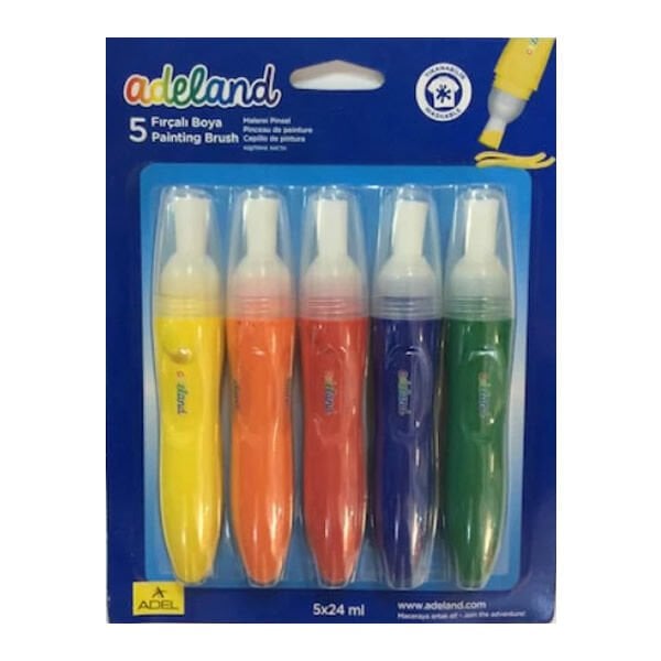 Adeland 24 ml Klasık 5 Renk Fırçalı Boya