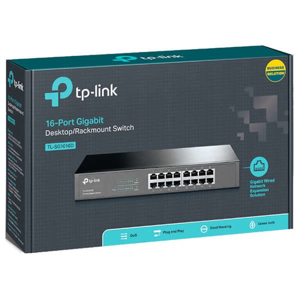 Tp-Link TL-SG1016D 16 Port 10/100/1000 Rack Switch