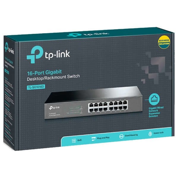 Tp-Link TL-SG1016D 16 Port 10/100/1000 Rack Switch