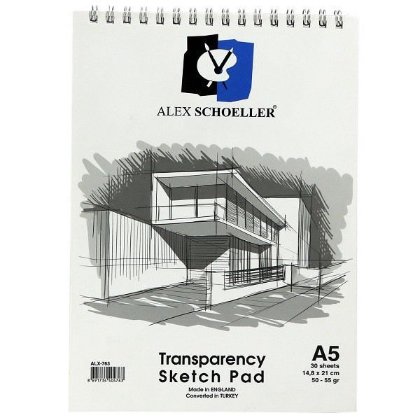 ALEX SCHOELLER ALX-0763 A5 50-55 GR SPİRALLİ ESKİZ BLOK DEFTER