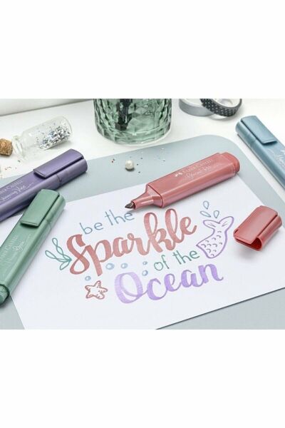 Faber-Castell K46 8 li Metalik Karton Blister Fosforlu Kalem