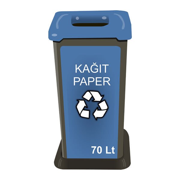 Ofisostim 70 Lt Mavi Atık Kumbarası