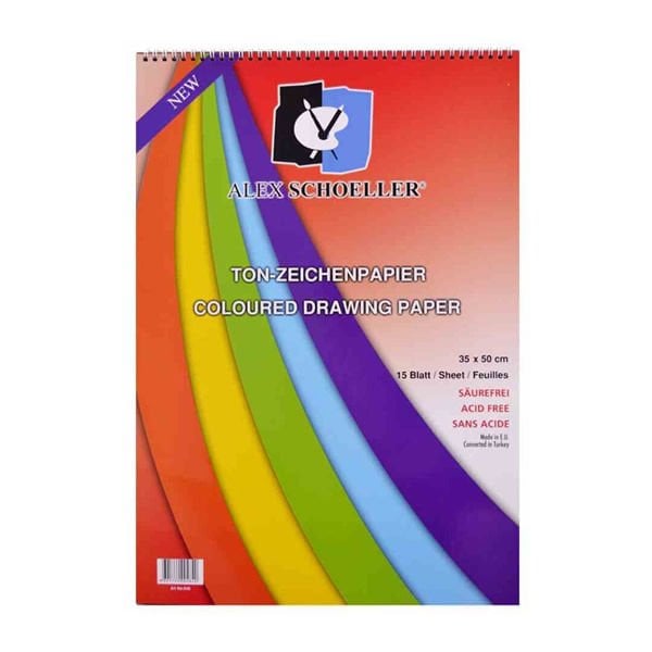 Alex Schoeller ALX-841 25x35 15 Yaprak 120 gr Spiralli Fon Blok Defter
