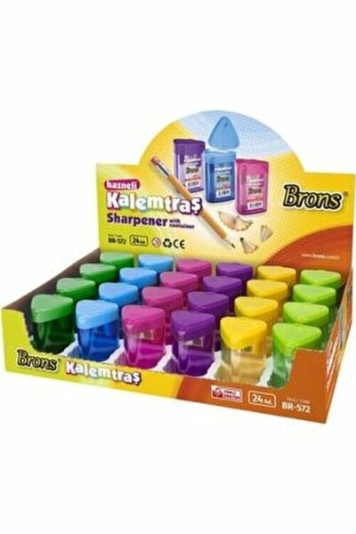 Brons BR-572 Üçgen Hazneli Kalemtıraş