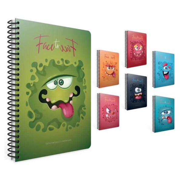 Gıpta Face to Face A4 100 Yaprak Çizgili Spiralli Karton Kapaklı Defter
