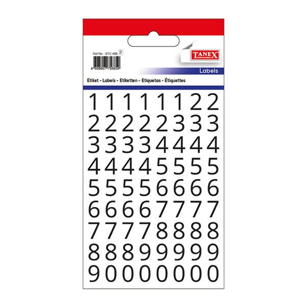 Tanex STC-408 2 li Şeffaf Rakam Etiketi