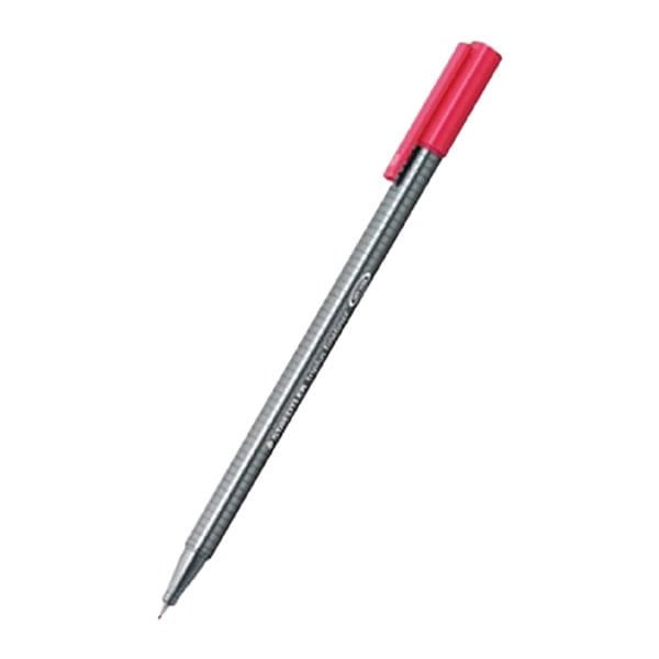 Staedtler 334-2 0,3 mm Triplus Kırmızı Üçgen Fineliner Kalem
