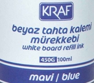 Kraf 450G 100 ml Beyaz Tahta Mavi Kalem Mürekkebi