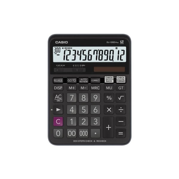 Casio DJ-120D Plus 12 Haneli İşlem Kontrollü Masaüstü Hesap Makinesi