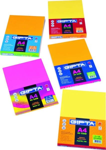 Gıpta Power 1506 A4 10 Renk 100 lü Fotokopi Kağıdı