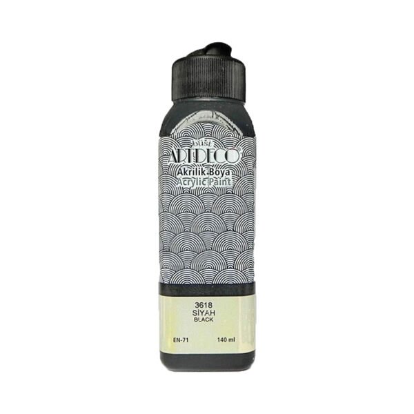 Artdeco 3618 140 ml Siyah Akrilik Boya