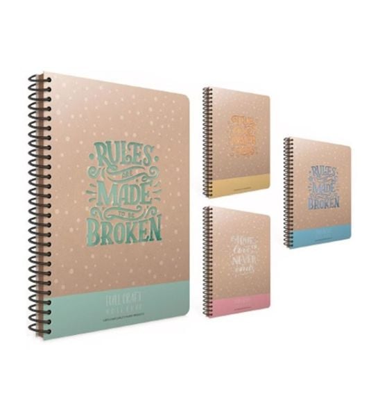 Gıpta Full Craft Notes A5 96 Yaprak Çizgisiz Spiralli Sert Kapaklı Defter