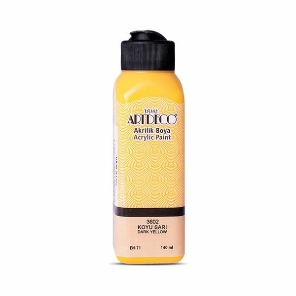 Artdeco 3602 140 ML Koyu Sarı Akrilik Boya