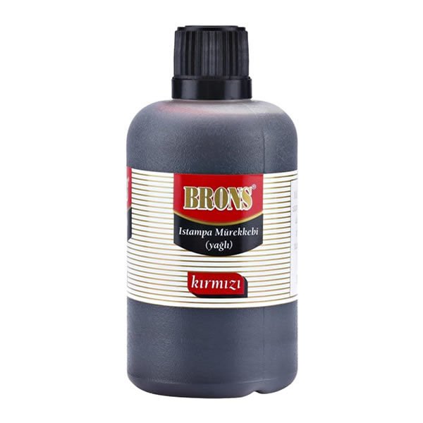 Brons BR-322 500 gr Kırmızı stampa Mürekkebi Boş Kaşe
