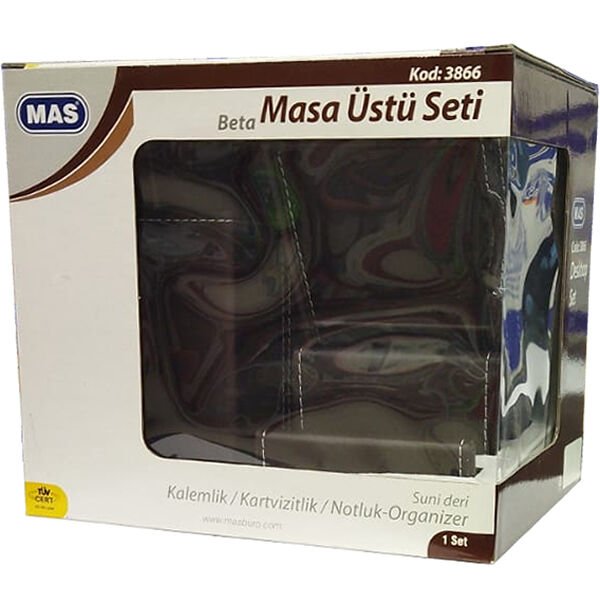 Mas 3866 Beta Kahverengi Deri Masaüstü Seti