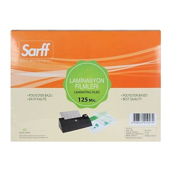 Sarff 125 Mic100 lü 78x102 Polyester Laminasyon Filmi