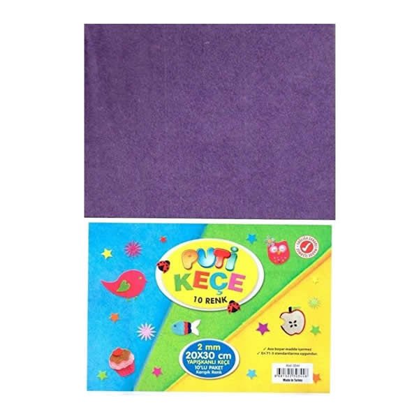 Puti 0344 A4 10 lu Karışık Renkli Keçe