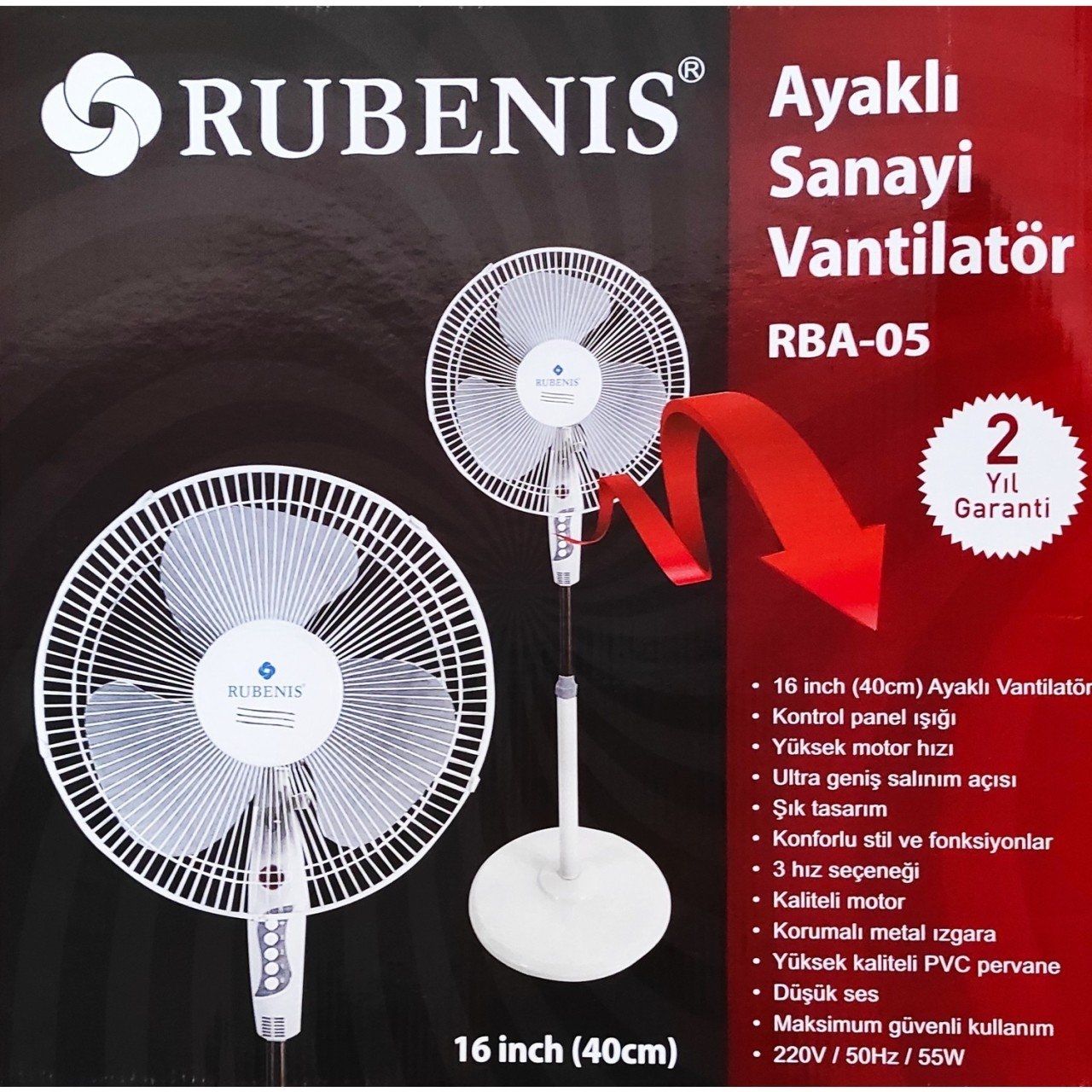Rubenis RBA-05 Ayaklı Vantilatör