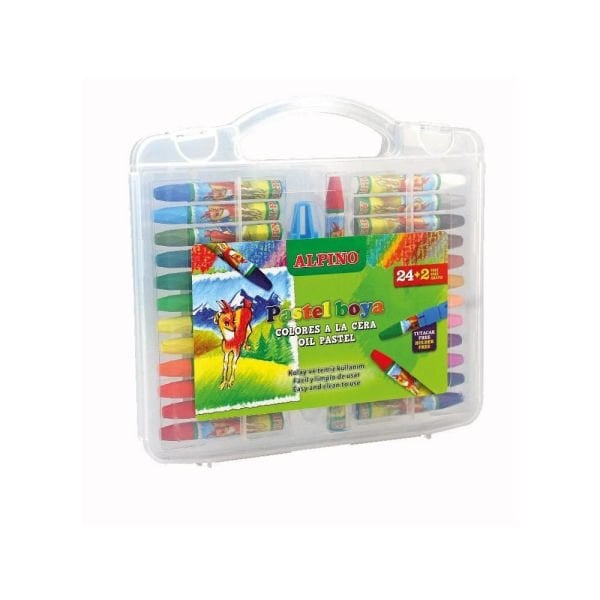 Alpino DC-008297 24+2 Renk Tutacaklı Köşeli Pastel Boya Çantası