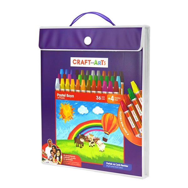 CRAFT AND ARTS U1536-CK 36+4 ADET ÇANTALI PASTEL BOYA