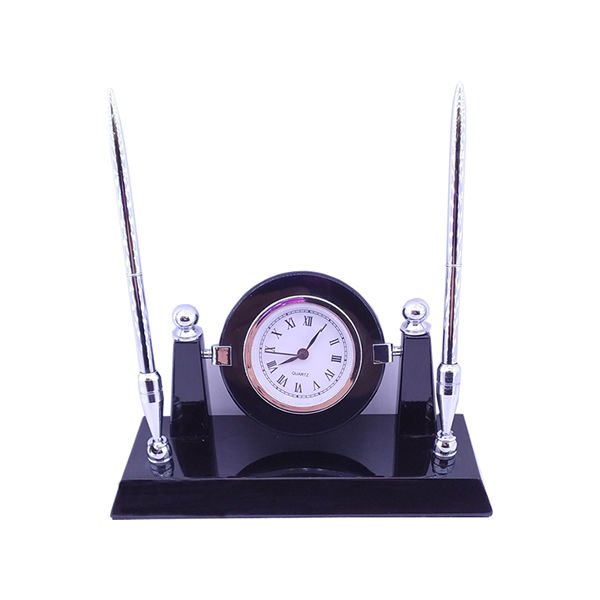 Unık Au-200 Çift Kalemli Saatiı Ahşap Masa Seti