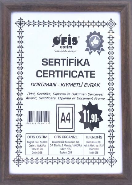 Ofis A4 2 cm Çerçeve