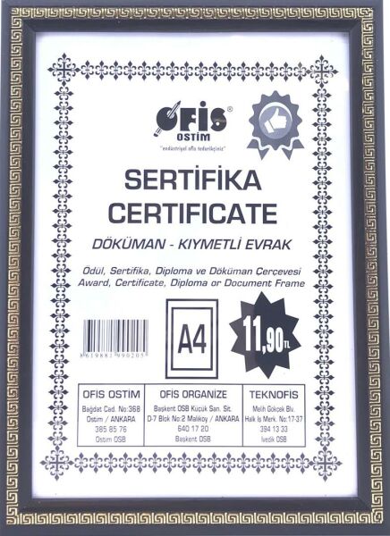Ofis A4 2 cm Çerçeve