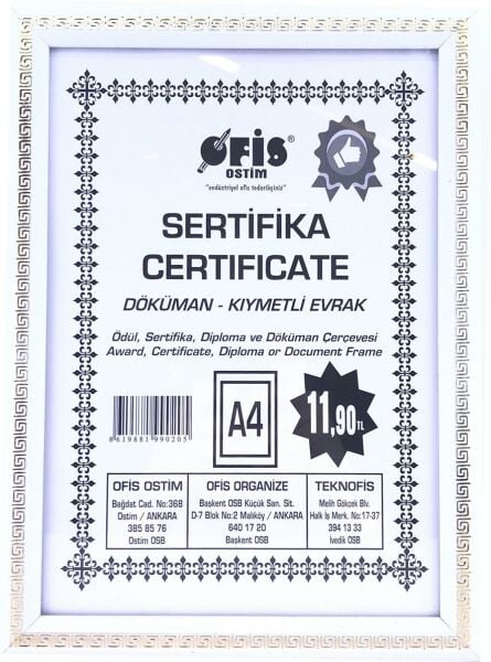 Ofis A4 2 cm Çerçeve