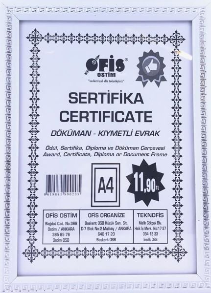 Ofis A4 2 cm Çerçeve