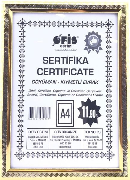 Ofis A4 2 cm Çerçeve