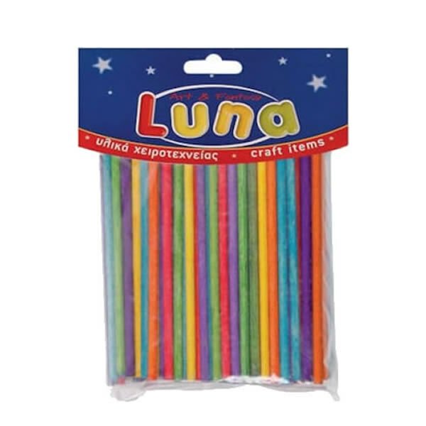3K LNA0601648 50 mm 1000 li Renkli Ahşap Çubuklar