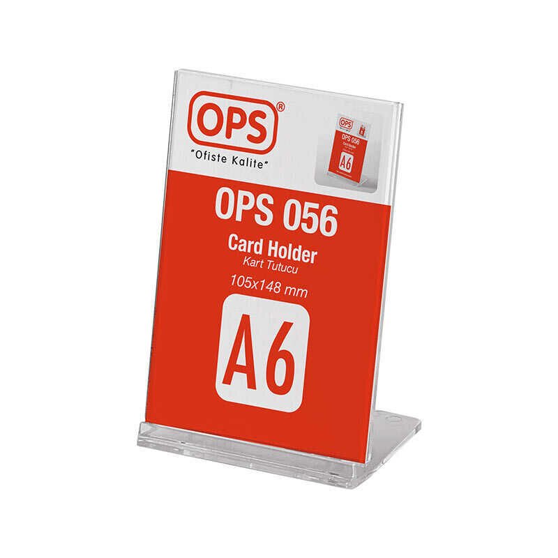 OPS 056 105X148MM A6 ŞEFFAF DİKEY KART TUTUCU