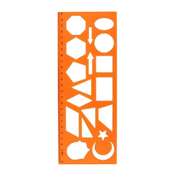 Hatas 2285 25 cm Geometrik Şekiller Şablonu