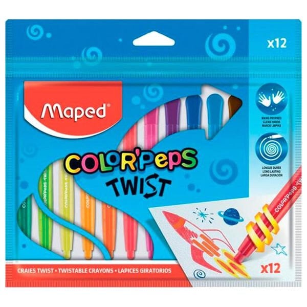 Maped 860612 12 li Color'peps Çevirmeli Mum Boya