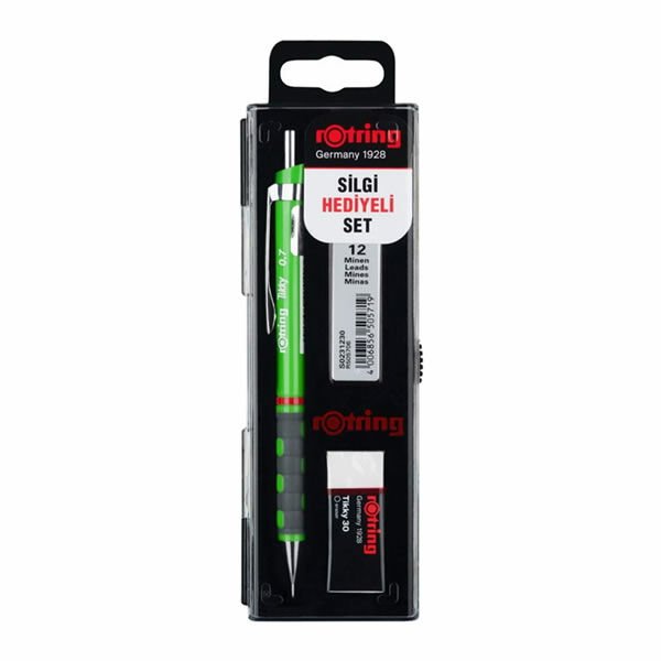 Rotring Tikky 0,7 mm Koyu Yeşil Okul Mekanik Kurşun Kalem Seti